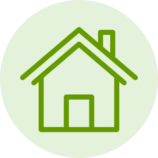 Ícone de casinha para dar alusão a limpezas residênciais